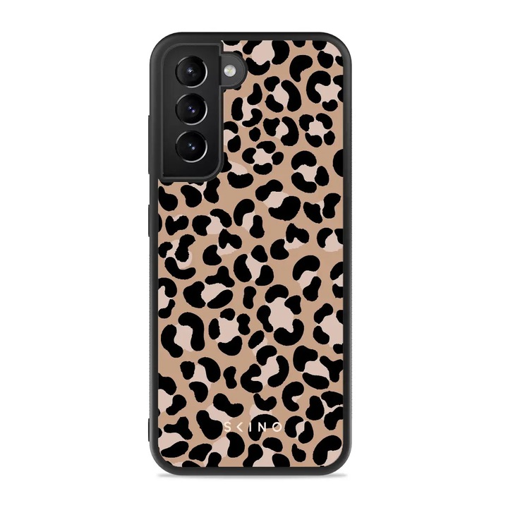 Кейс за Samsung Galaxy S22+ Plus - Skino Leopard, Animal Print, Черно - Кафяв