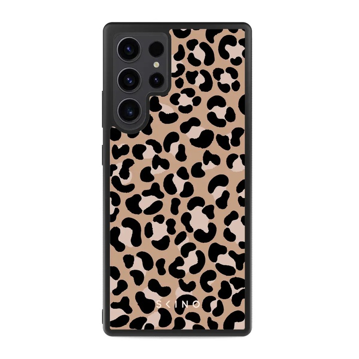 Кейс за Samsung Galaxy S23 Ultra - Skino Leopard, Animal Print, Черно - кафяв