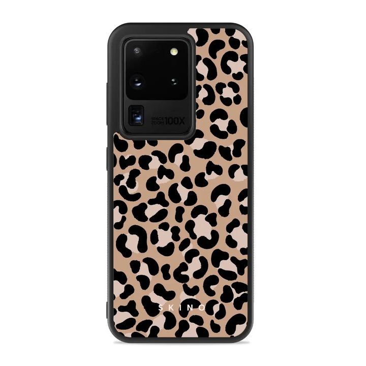 Кейс за Samsung Galaxy Note 20 Ultra - Skino Leopard, Animal Print, Черно - Кафяв