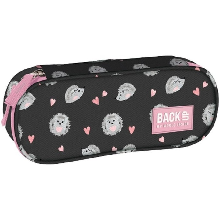 BackUp Sünis ovális tolltartó - Édes sündisznók (PB6A16)