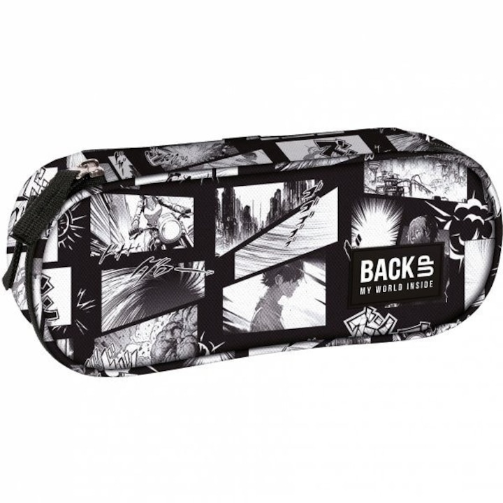 Penar oval, Derform ,Manga Comics, 23x9x5 cm, Negru