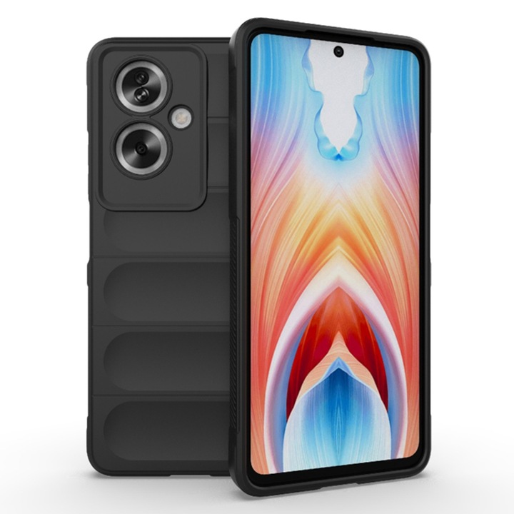 Калъф за Oppo A79 5G / OnePlus Nord N30 SE DaDen® Magic Shield, устойчив на удари, вътрешност от микрофибър, TPU, черен