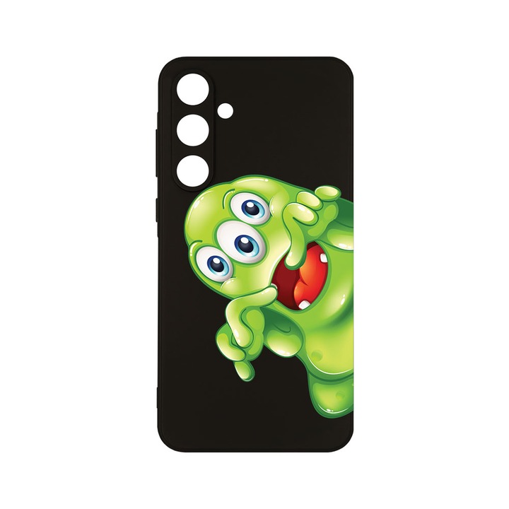 Husa BestCase® Slim SIlicon 0.8MM, Compatibila Cu Samsung Galaxy A55, Green Monster, Protectie Camera, Rezistenta la uzura, c-B 60