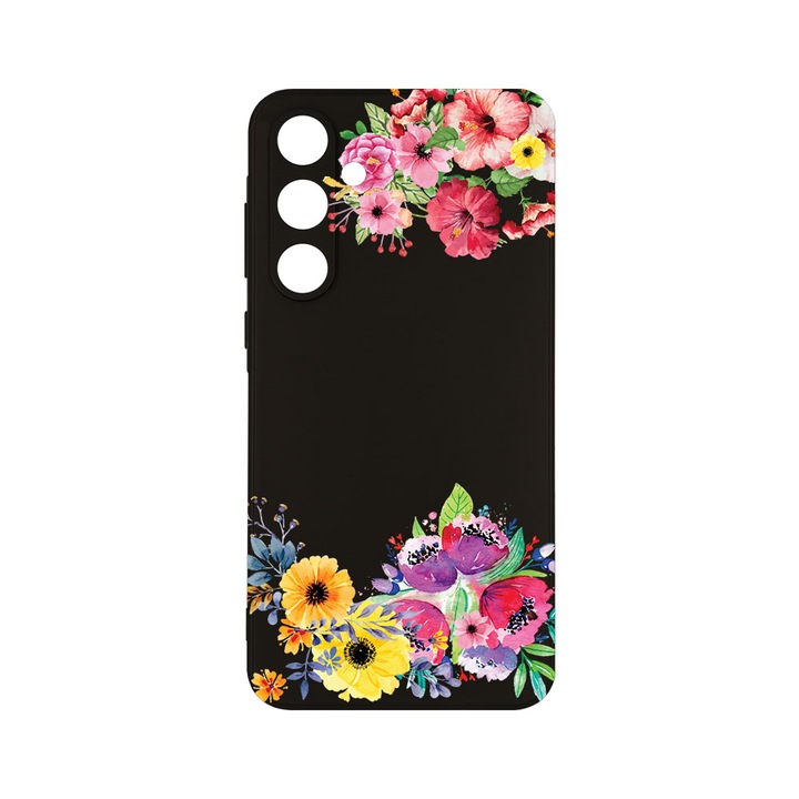 Калъф Husa BestCase® Slim SIlicon 0.8MM, съвместим със Samsung Galaxy A55, Flowers, Защита на камерата, Устойчив на износване, c-B 56