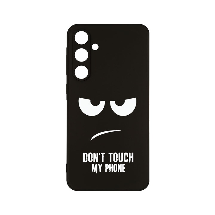 Калъф BestCase® Slim SIlicon 0.8MM, съвместим със Samsung Galaxy A55, Don’t Touch My Phone, Защита на камерата, Устойчив на износване, c-B 90
