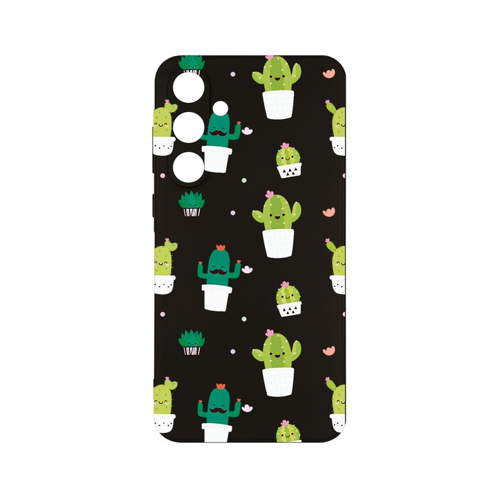 Husa BestCase® Slim SIlicon 0.8MM, Compatibila Cu Samsung Galaxy A55, Cactus, Protectie Camera, Rezistenta la uzura, c-B 165