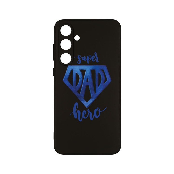 Husa BestCase® Slim SIlicon 0.8MM, съвместим със Samsung Galaxy A55, Superhero Dad, Защита на камерата, Устойчив на износване, c-B 182