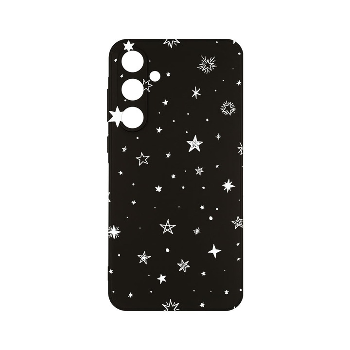 Husa BestCase® Slim SIlicon 0.8MM, Compatibila Cu Samsung Galaxy A55, Stars, Protectie Camera, Rezistenta la uzura, c-B 143