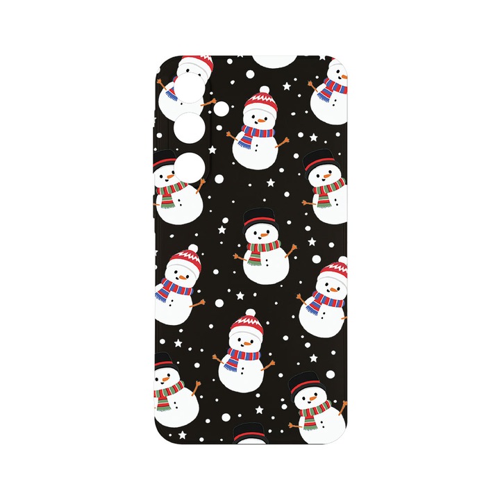 Husa BestCase® Slim SIlicon 0.8MM, Compatibila Cu Samsung Galaxy A55, Snowman, Protectie Camera, Rezistenta la uzura, c-B 351
