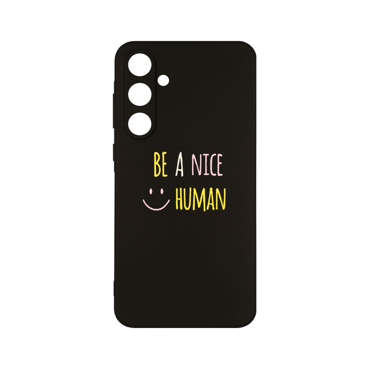 Husa BestCase® Slim SIlicon 0.8MM, Compatibila Cu Samsung Galaxy A55, Be Nice, Protectie Camera, Rezistenta la uzura, c-B 480