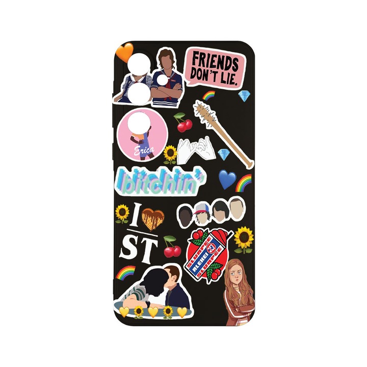 Husa BestCase® Slim SIlicon 0.8MM, Compatibila Cu Samsung Galaxy A55, Friends Don’t Lie, Protectie Camera, Rezistenta la uzura, c-B 376