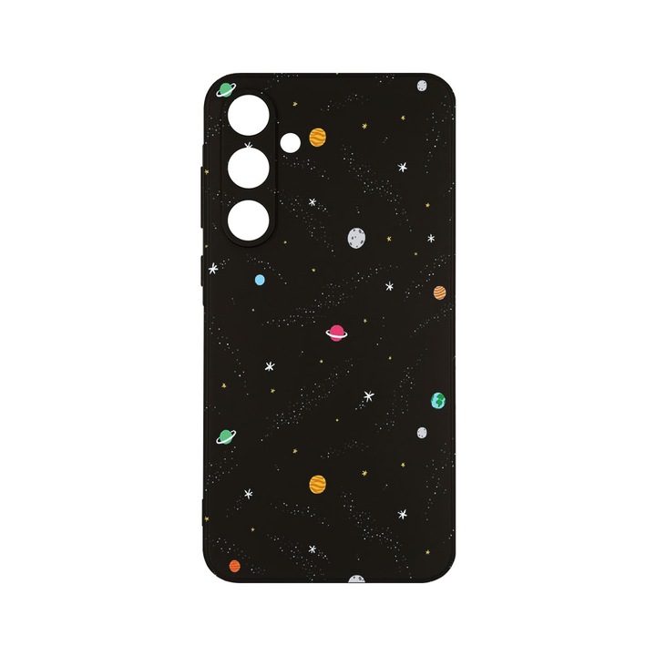 Husa BestCase® Slim SIlicon 0.8MM, Compatibila Cu Samsung Galaxy A55, Universe, Planets, Protectie Camera, Rezistenta la uzura, c-B 470