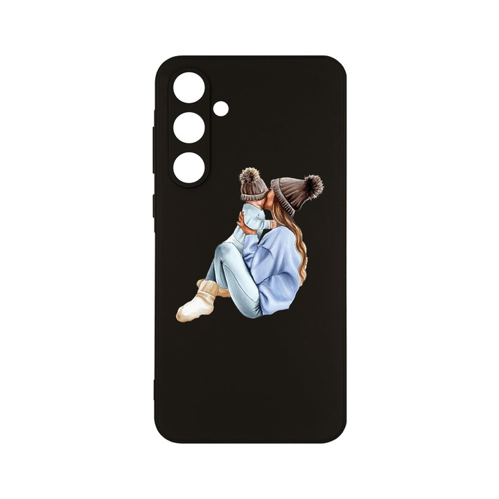 Husa BestCase® Slim SIlicon 0.8MM, съвместима със Samsung Galaxy A55, Girl Mom With a Boy, защита на камерата, устойчива на износване, c-B 562