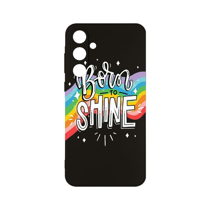 Husa BestCase® Slim SIlicon 0.8MM, Compatibila Cu Samsung Galaxy A55, Born To Shine, Protectie Camera, Rezistenta la uzura, c-B 489
