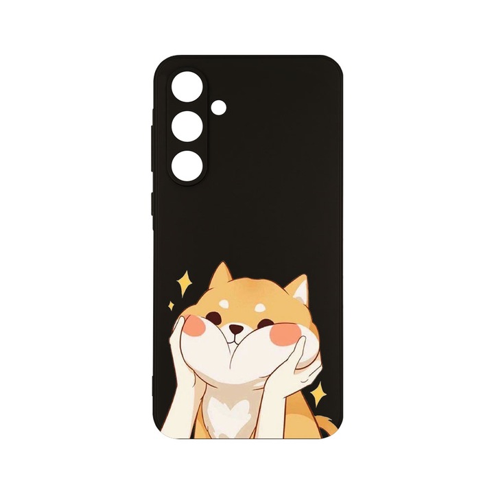 Калъф BestCase® Slim SIlicon 0.8MM, съвместим със Samsung Galaxy A55, емоджи - сладка котка, защита на камерата, устойчив на износване, c-B 596