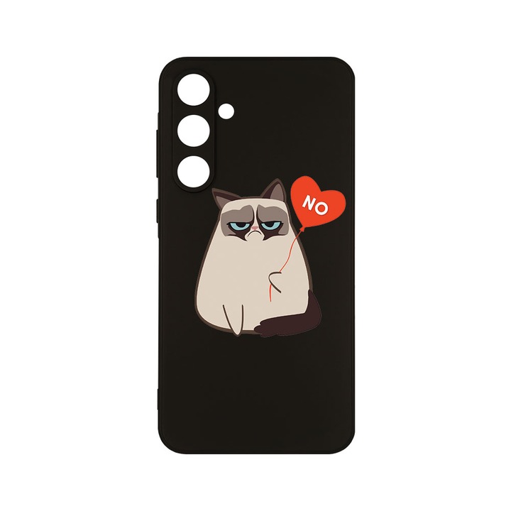 Husa BestCase® Slim SIlicon 0.8MM, Compatibila Cu Samsung Galaxy A55, Meme - Grumpy Says No, Protectie Camera, Rezistenta la uzura, c-B 657