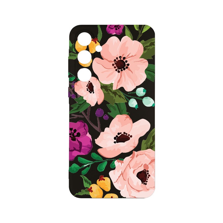 Калъф Husa BestCase® Slim SIlicon 0.8MM, съвместим със Samsung Galaxy A55, Пастелни цветя, Защита на камерата, Устойчив на износване, c-B 629