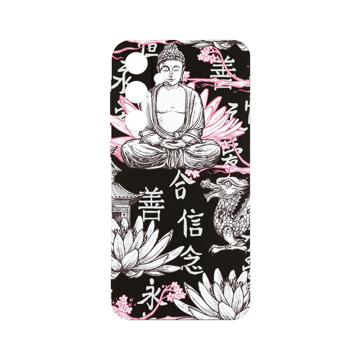 Husa BestCase® Slim SIlicon 0.8MM, Compatibila Cu Samsung Galaxy A55, Buddha, Protectie Camera, Rezistenta la uzura, c-B 768