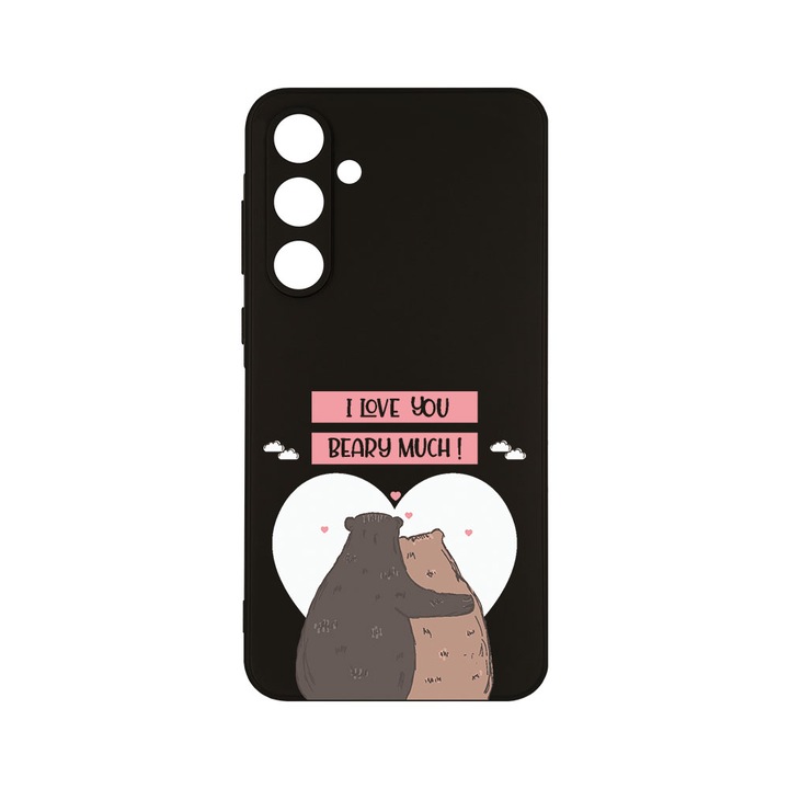 Husa BestCase® Slim SIlicon 0.8MM, Compatibila Cu Samsung Galaxy A55, I Love U Beary Much!, Protectie Camera, Rezistenta la uzura, c-B 766