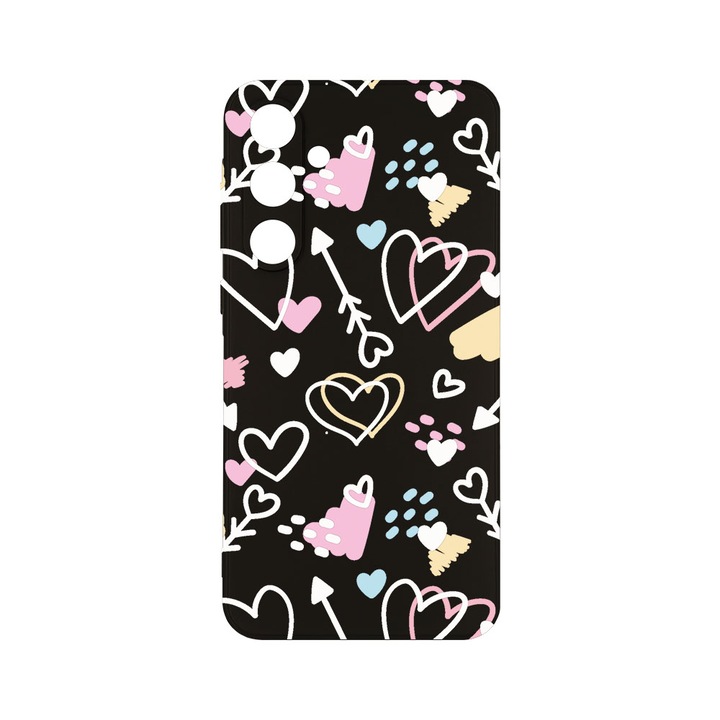 Husa BestCase® Slim SIlicon 0.8MM, Compatibila Cu Samsung Galaxy A55, Love Symbols, Protectie Camera, Rezistenta la uzura, c-B 764