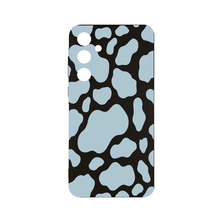 Husa BestCase® Slim SIlicon 0.8MM, съвместим със Samsung Galaxy A55, Blue Cow, Защита на камерата, Устойчив на износване, c-B 788