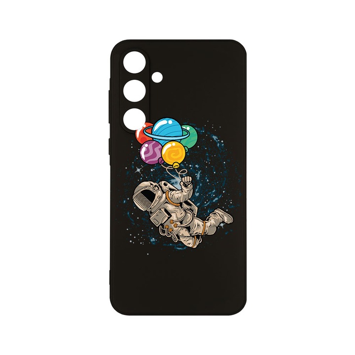 Husa BestCase® Slim SIlicon 0.8MM, Compatibila Cu Samsung Galaxy A55, Happy Astronaut, Protectie Camera, Rezistenta la uzura, c-B 773