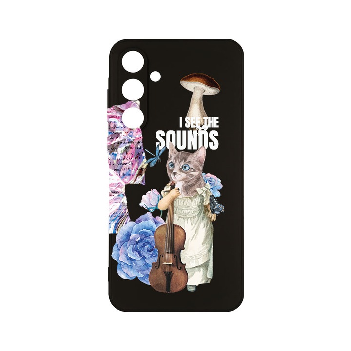 Husa BestCase® Slim SIlicon 0.8MM, Съвместим със Samsung Galaxy A55, I See The Sounds, Защита на камерата, Устойчив на износване, c-B 914