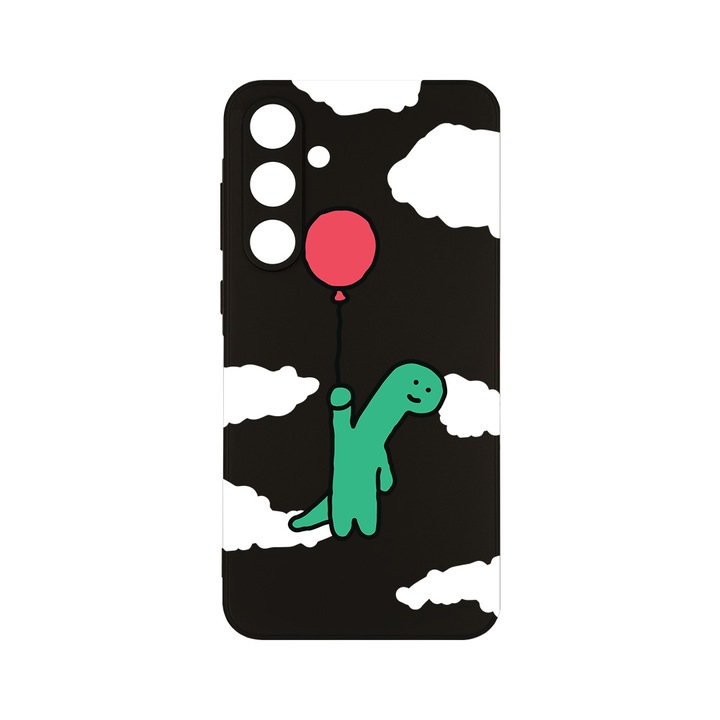 Husa BestCase® Slim SIlicon 0.8MM, Compatibila Cu Samsung Galaxy A55, Dino Balloon, Protectie Camera, Rezistenta la uzura, c-B 956