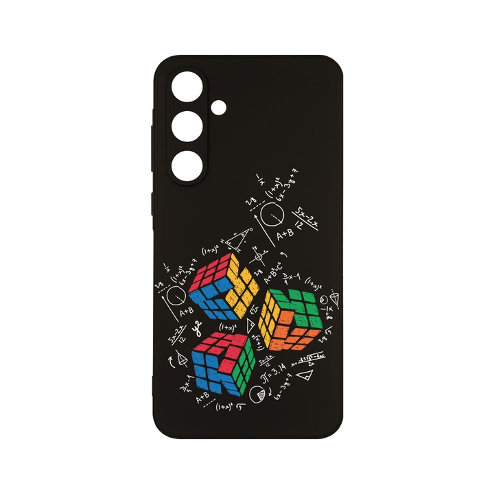 Husa BestCase® Slim SIlicon 0.8MM, Compatibila Cu Samsung Galaxy A55, Rubik Cube, Protectie Camera, Rezistenta la uzura, c-B 994
