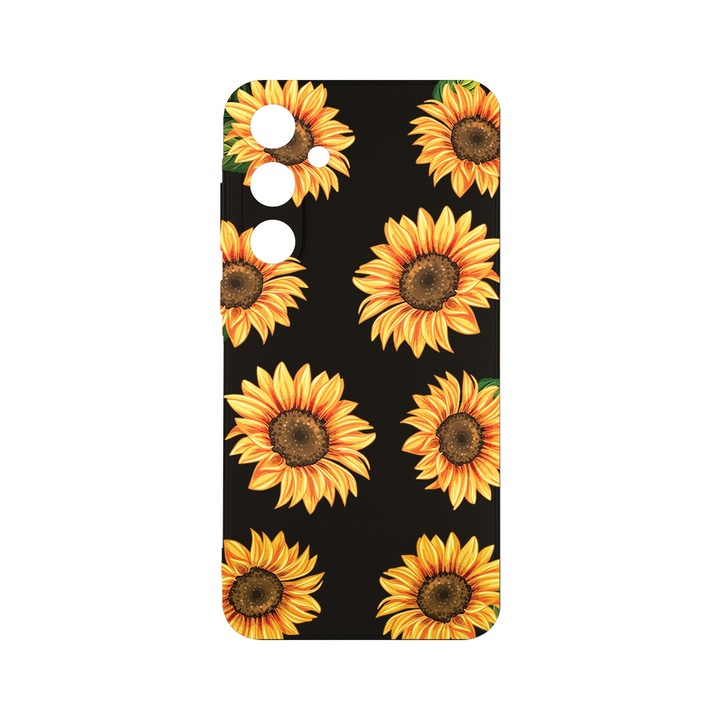 Husa BestCase® Slim SIlicon 0.8MM, Compatibila Cu Samsung Galaxy A55, Sun Flower, Protectie Camera, Rezistenta la uzura, c-B 1069