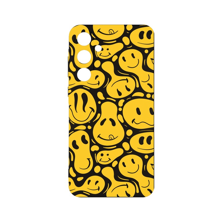 Husa BestCase® Slim SIlicon 0.8MM, Compatibila Cu Samsung Galaxy A55, Acid Smiley, Protectie Camera, Rezistenta la uzura, c-B 1053