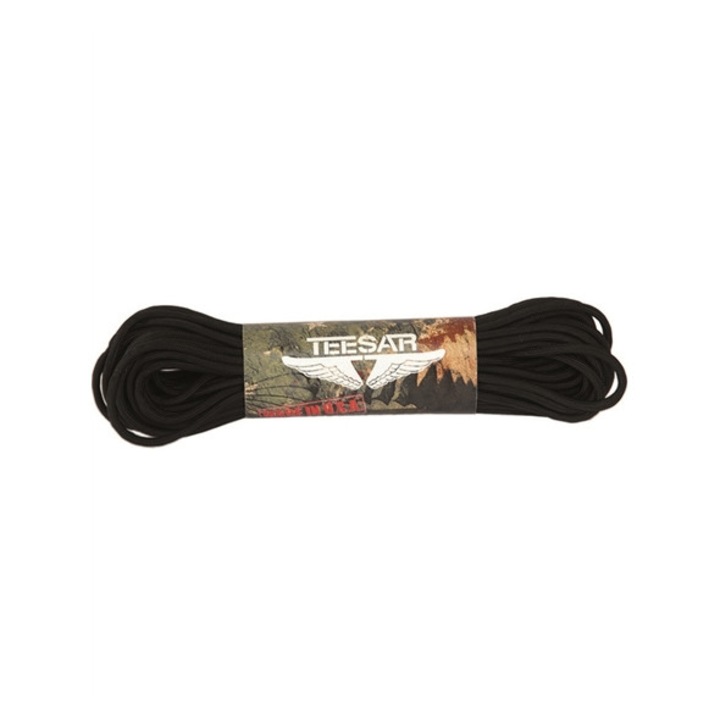 Sfoara Paracord TEESAR, rezistenta, 30m, negru