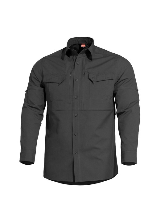 Camasa barbateasca Pentagon Plato, poliester/bumbac/teflon, negru, L