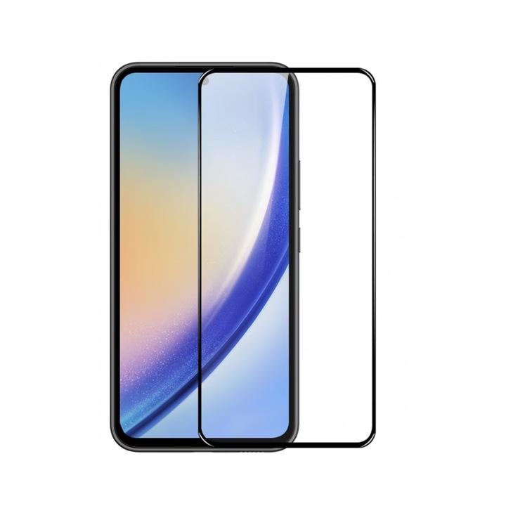 Folie Sticla Securizata Upzz Full Glue 5d, Compatibila Cu Samsung Galaxy A15 4G / 5G, Dreapta, Case Friendly
