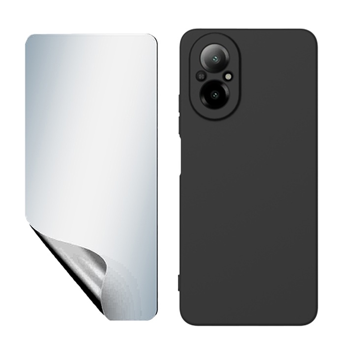 UHD regenerálható hidrogél fólia készlet, nagy érzékenységű és sima szilikon védőburkolat mikroszálas Realme C67 4G-hez, OPTIM OLDAT, ultravékony, kiváló minőségű puha anyag, tapadásgátló, prémium szálas bélés, egyedi stílusos kialakítás, fekete