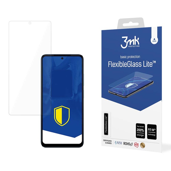 Протектор за екран FlexibleGlass Lite за Xiaomi Redmi Note 12S, гъвкаво стъкло, Grip Pro, U314, пълно лепило