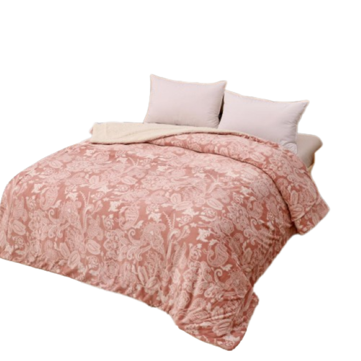 Patura imblanita, Jojo Home, 2 persoane, 200x230cm, Abstract, Multicolor