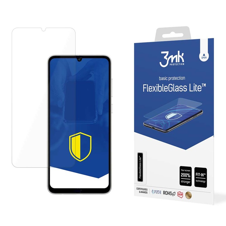 Скрийн протектор FlexibleGlass Lite за Samsung Galaxy A05 A055, гъвкаво стъкло, Grip Pro, U669, пълно лепило