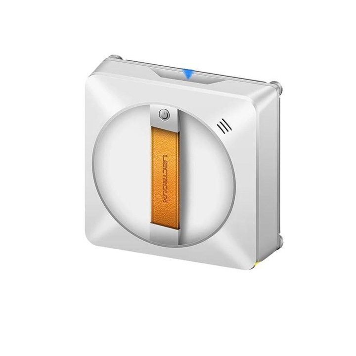 Aspirator robot pentru geamuri cu pulverizator dublu, control prin aplicatie, alb