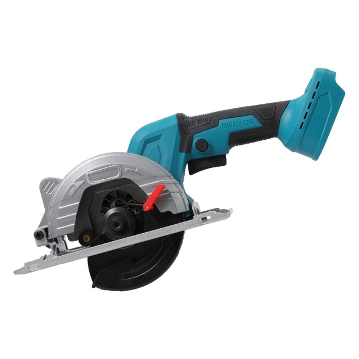 Fierastrau circular fara fir, motor fara perii, taiere inclinata 45A, albastru, 125mm