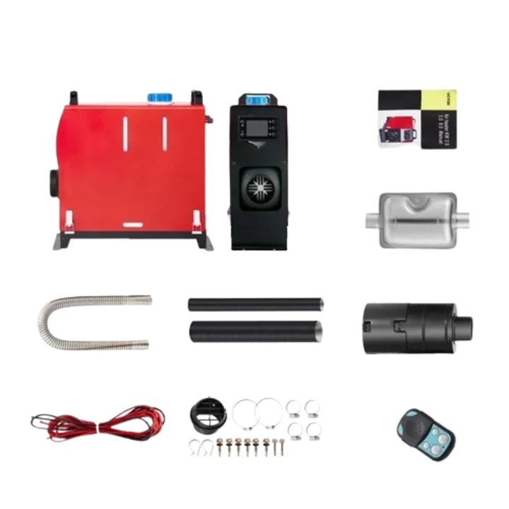 Incalzitor auto diesel 8KW, control LCD si telecomanda, 12V, 5L