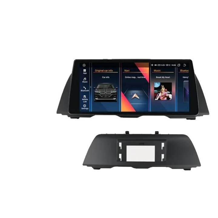 Navigatie GPS 10.33 inch, Ecran QLED, Control Vocal Inteligent, Carplay Wireless, Android 12, 6G 64G, pentru BMW Seria 5 F10/F11, 2011-2016