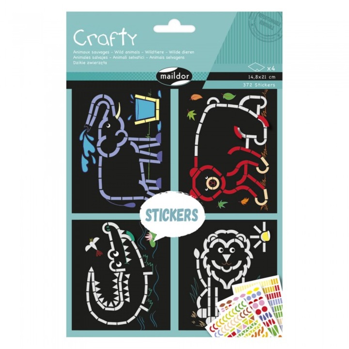 Set creativ Avenue Mandarine Dzikie zwierzeta, 14.8x21cm