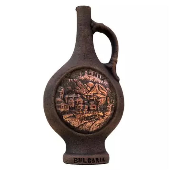 Керамична бутилка с червено вино, Хърсово, Мелник Кафяв, 0, 750 L