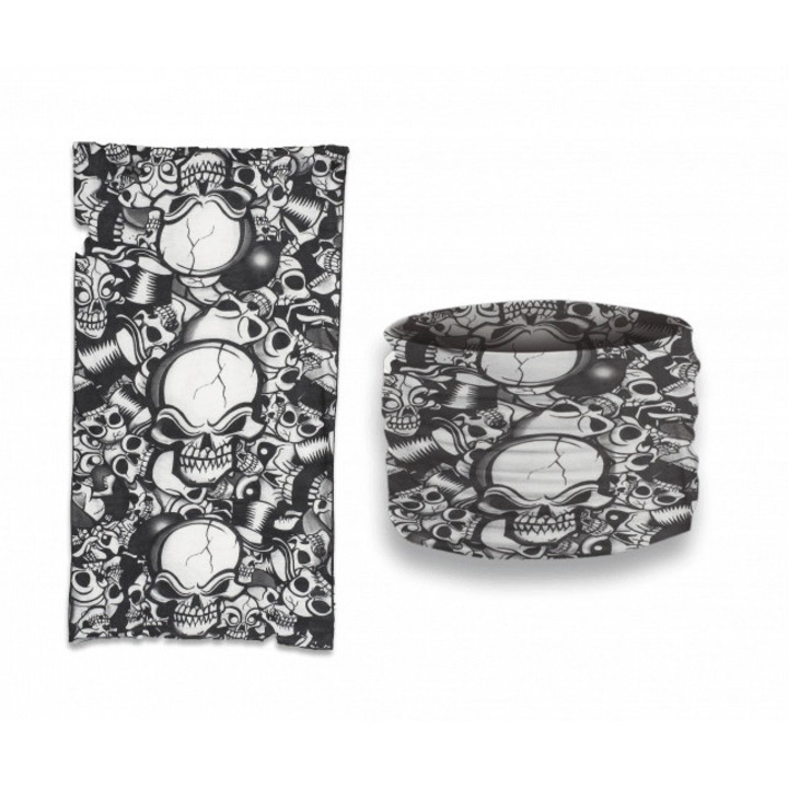 Fular barbati Albainox Barbaric, elastic, One Size, negru