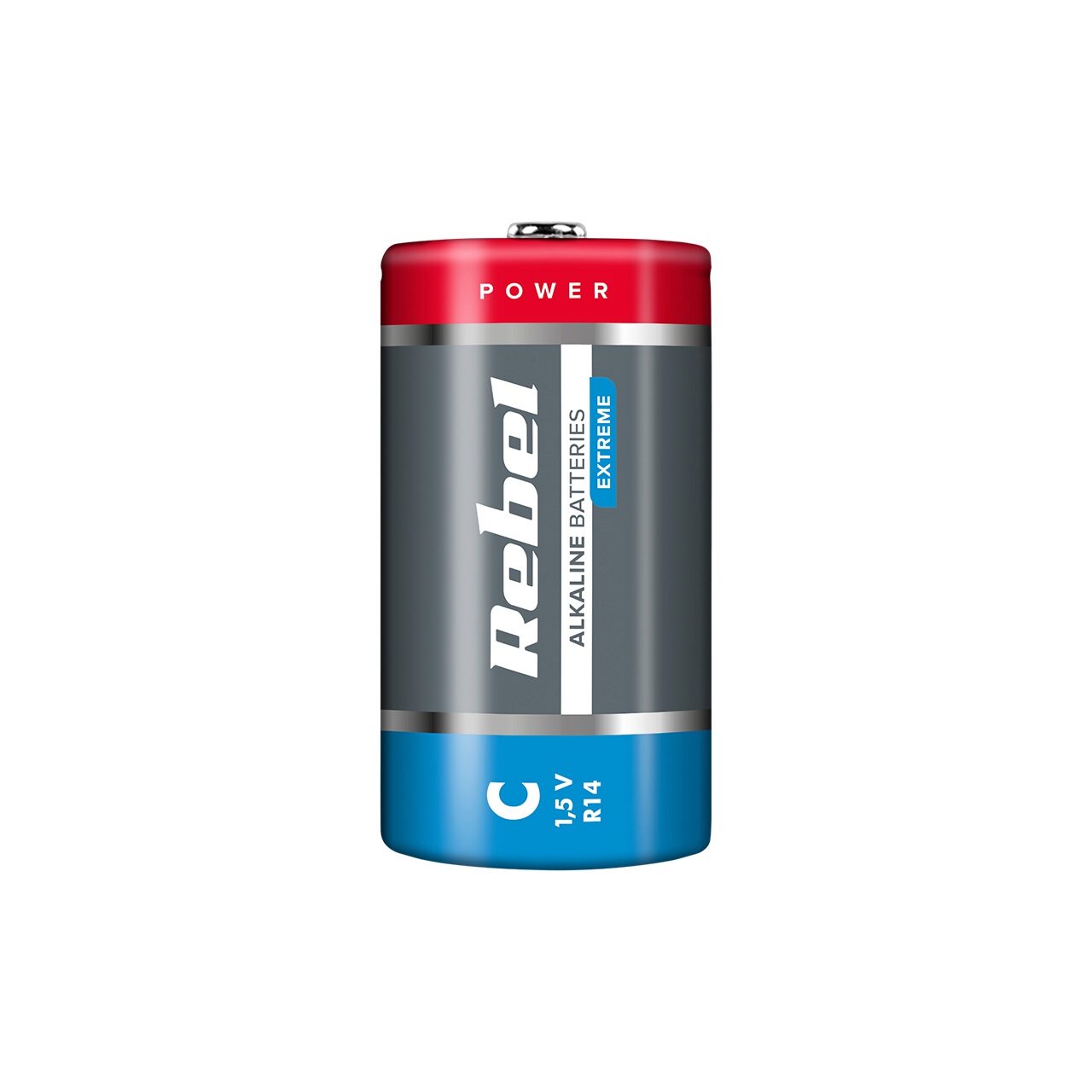 Set 2 baterii superalcaline Rebel Extreme, marime C (R14), 1.5V - eMAG.ro