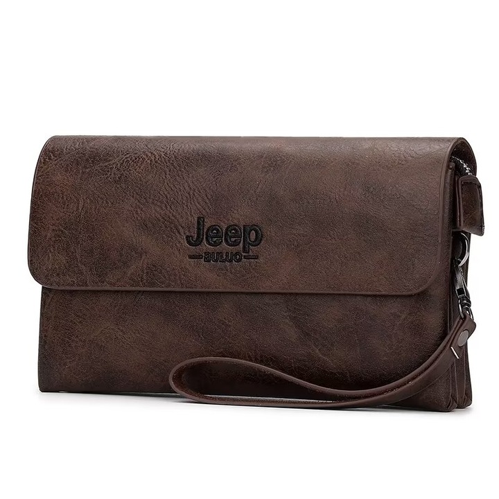 Мъжки портфейл Jeep Buluo, PU с висока плътност, кафяв, 22x5x12,5 см