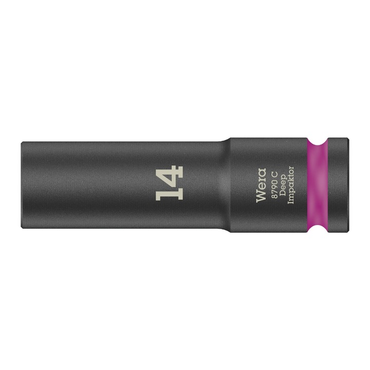 Cap cheie tubulara hexagonala lunga de impact Wera 8790 C Deep 1/2" 14 mm