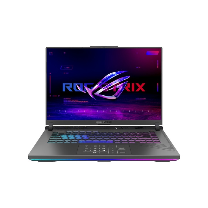 Лаптоп Asus ROG Strix G16 G614JV-N4125, G614JV-N4125.16GB.500SSD, 16", Intel Core i7-13650HX (14-ядрен), NVIDIA GeForce RTX 4060 (8GB GDDR6), 16 GB 4800 MHz DDR5, Сив