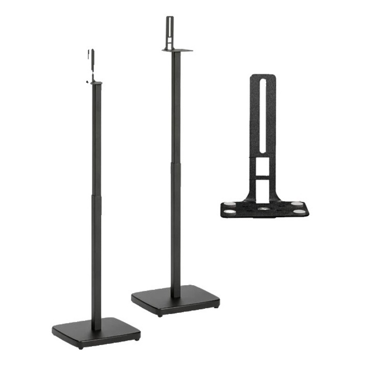 2 db állítható állvány készlet, kompatibilis surround hangzással, fehér, 65-125cm